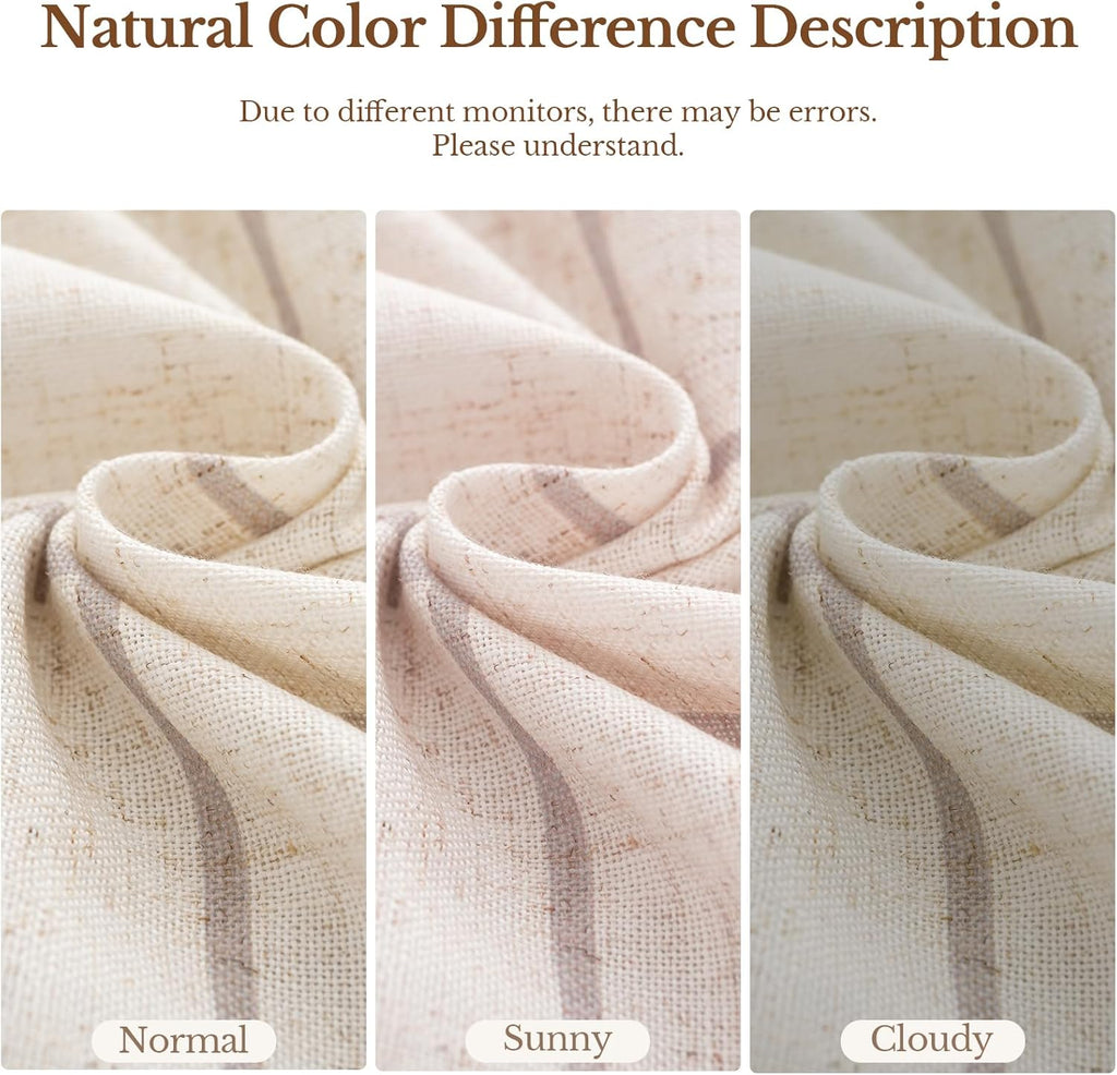 Plaid Pinch Pleated Curtains - Modern Luxury Linen Buffalo Blackout Drapes, Thermal Insulated Double Layer Window