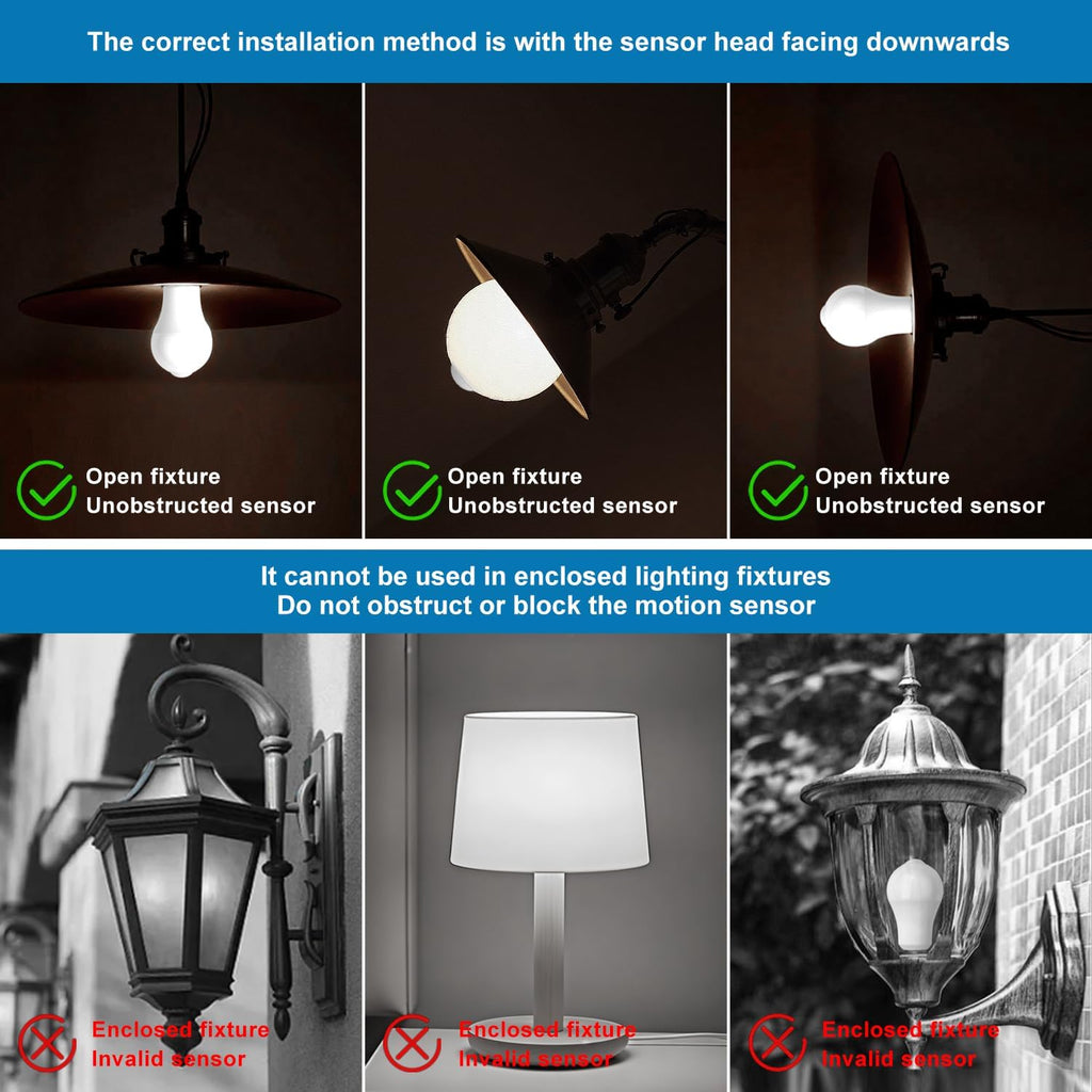 Motion Sensor Light Bulb,Activated Detector Light Bulb Indoor,Dusk to Dawn Security Bulb,13W Equivalent 100W,E26 Base