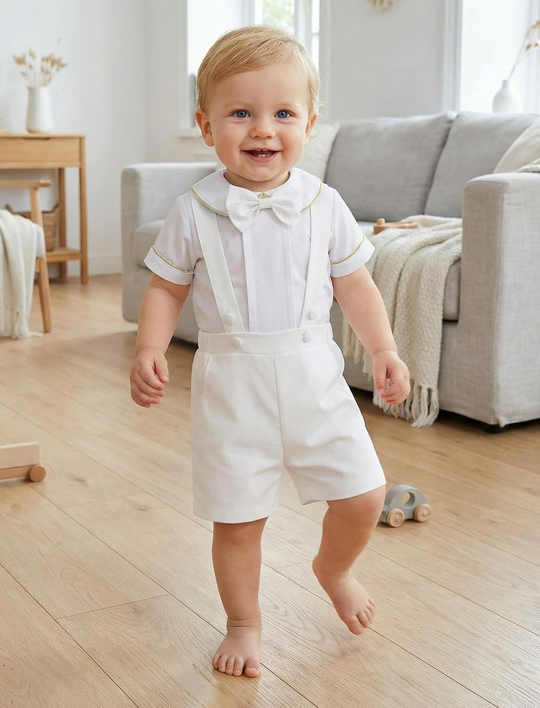 Baby Boy Baptism Bowtie Outfits