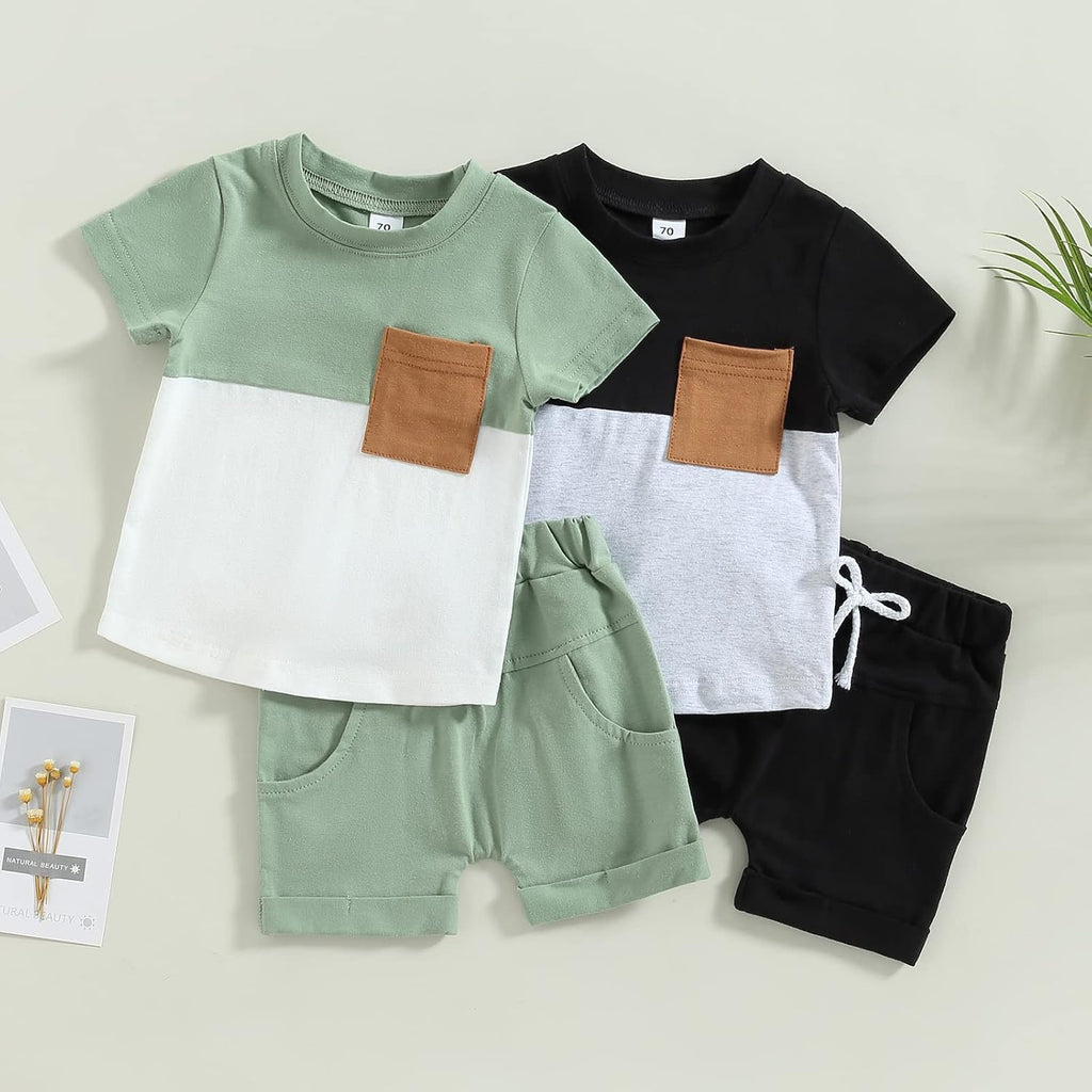 Infant Toddler Baby Boy Summer T Shirt Shorts Outfits Short Sleeve Tee Tops Clothes Set