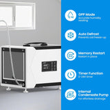 Crawl Space Dehumidifier with Pump and Drain Hose, 80 Pint Crawlspace Dehumidifier for Commercial, Basement