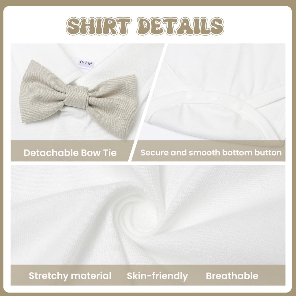 Baby Boy Suit Set Infant Tuxedo Boys Formal Outfit