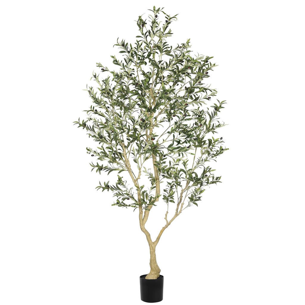 Faux Olive Tree 8ft UV Resistant for Indoor Outdoor Decor