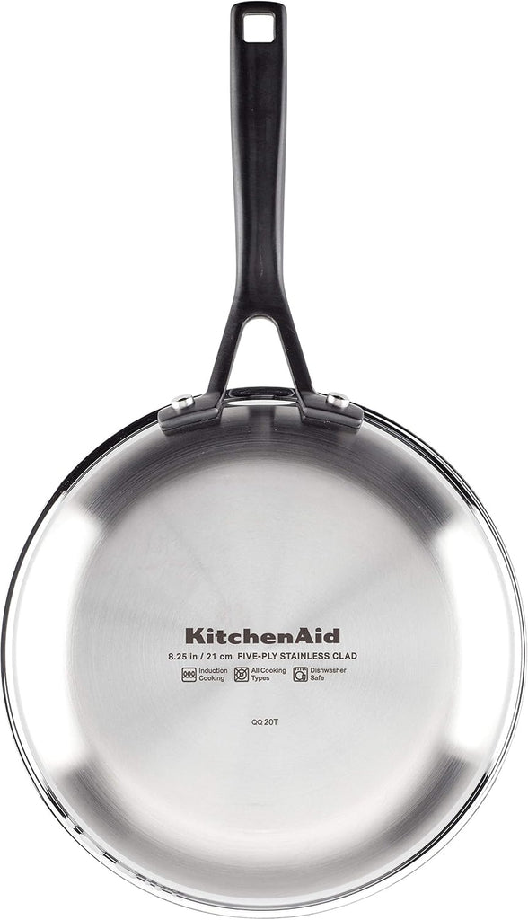 5-Ply Clad Stainless Steel Cookware Induction Pots and Pans Set, 10-Piece, Polished Stainless Steel