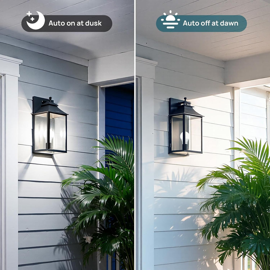 Dusk to Dawn Light Bulbs Outdoor, A19 Sensor Led Bulbs Automatic On/Off, 9.5W led Light Bulbs, 75 Watt Equivalent