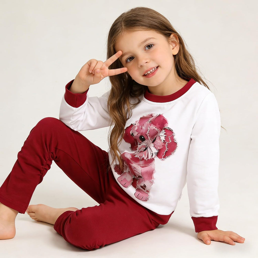 Toddler Baby Girls Clothes Long-sleeve Tie Dye Hoodie Sweatshirt Pants Hooded Outfit Set