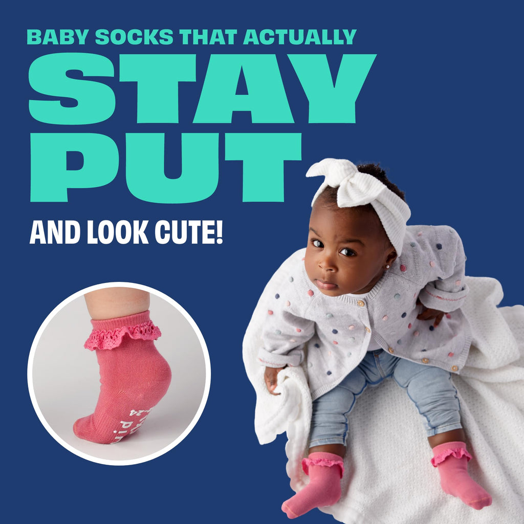 Stay-On Cotton Grip Ankle Socks - US Age Chai