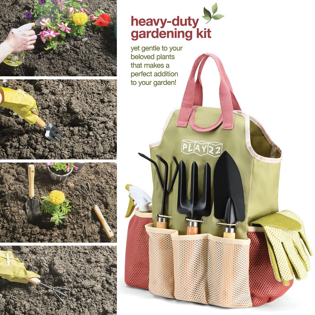 Heavy Duty Gardening Tools with Premium Handbag, Gardening Gifts for Women