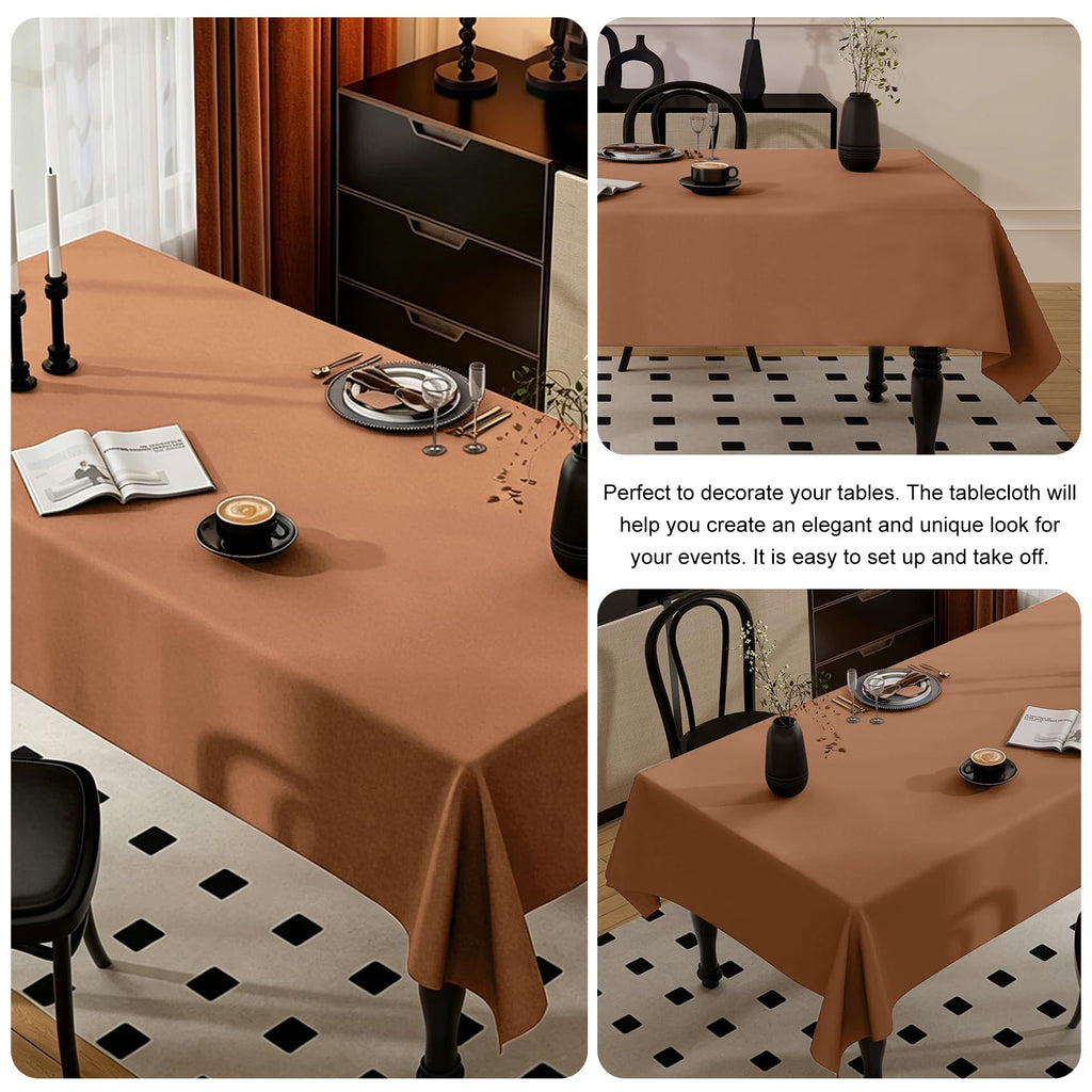4 Pack Fall Rectangle Tablecloth for 6 Foot Tables Washable Polyester Table Cover for Wedding Dining Table Parties