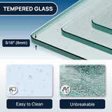 Glass Shower Door 34-35.2" W x 72" H, Frameless Pivot Shower Door, 1/4"(6mm) SGCC Tempered Glass Shower Door