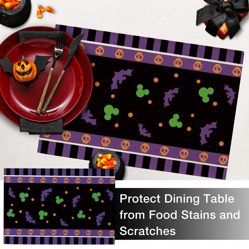 Purple Halloween Placemats Set of 4