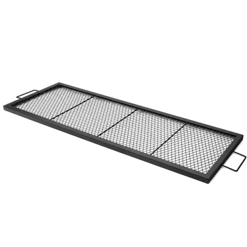 44 Inch Rectangle Fire Pit Grill Grate for Outdoor Campfire, Gathering