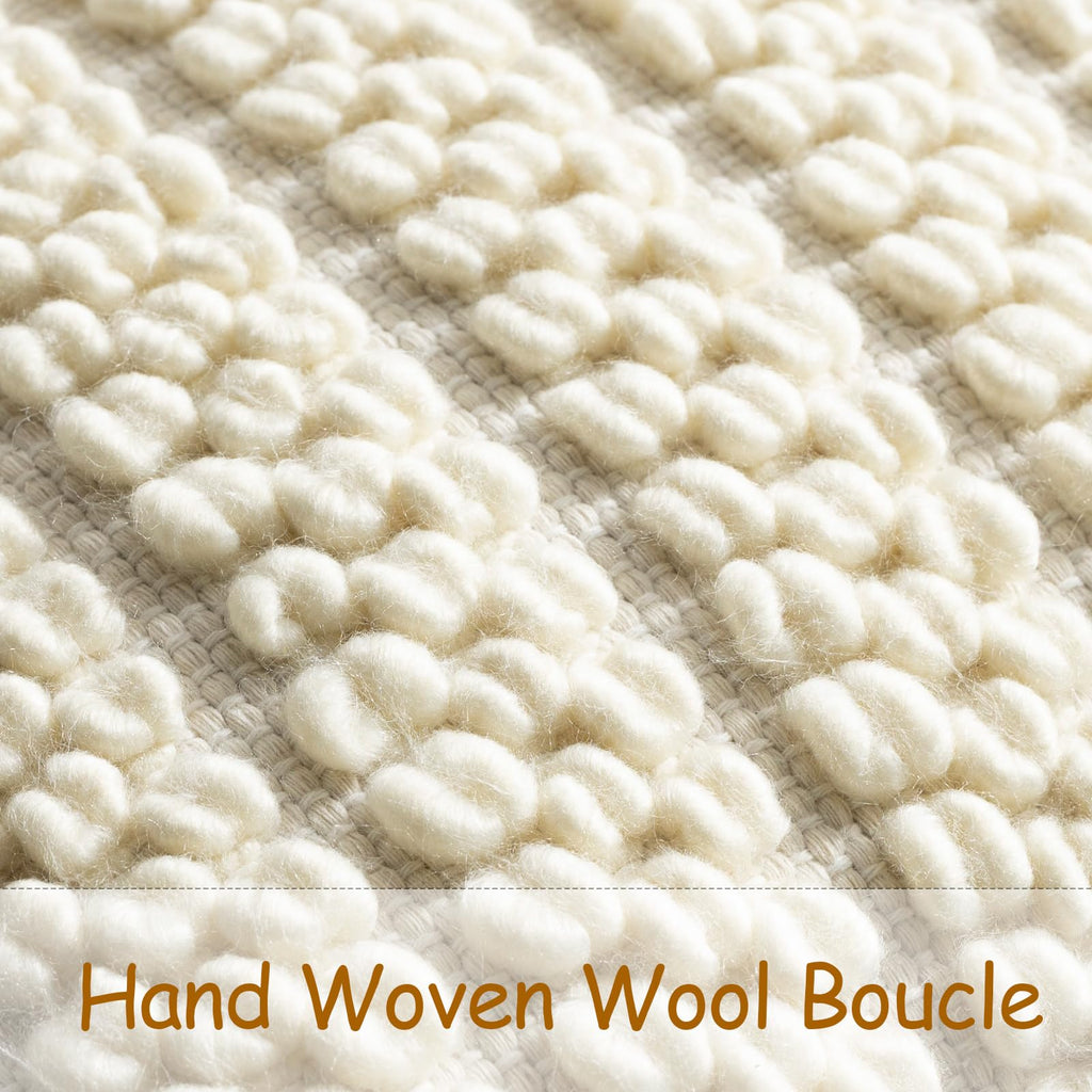 Wool Boucle Lumbar Pillow Cover Premium Chic Accents Rectangular Textured Decorative Throw Pillow Case Couch Sofa