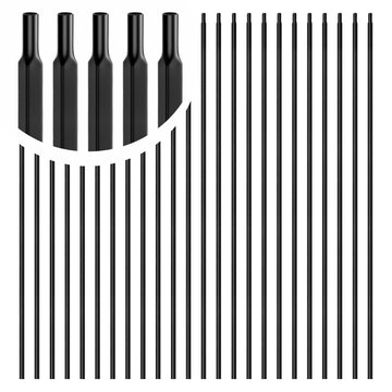 30 Pcs Wrought Iron Balusters for Staircase, 1/2" x 44" Hollow Straight Iron Spindles Deck Balusters, Deck Railing