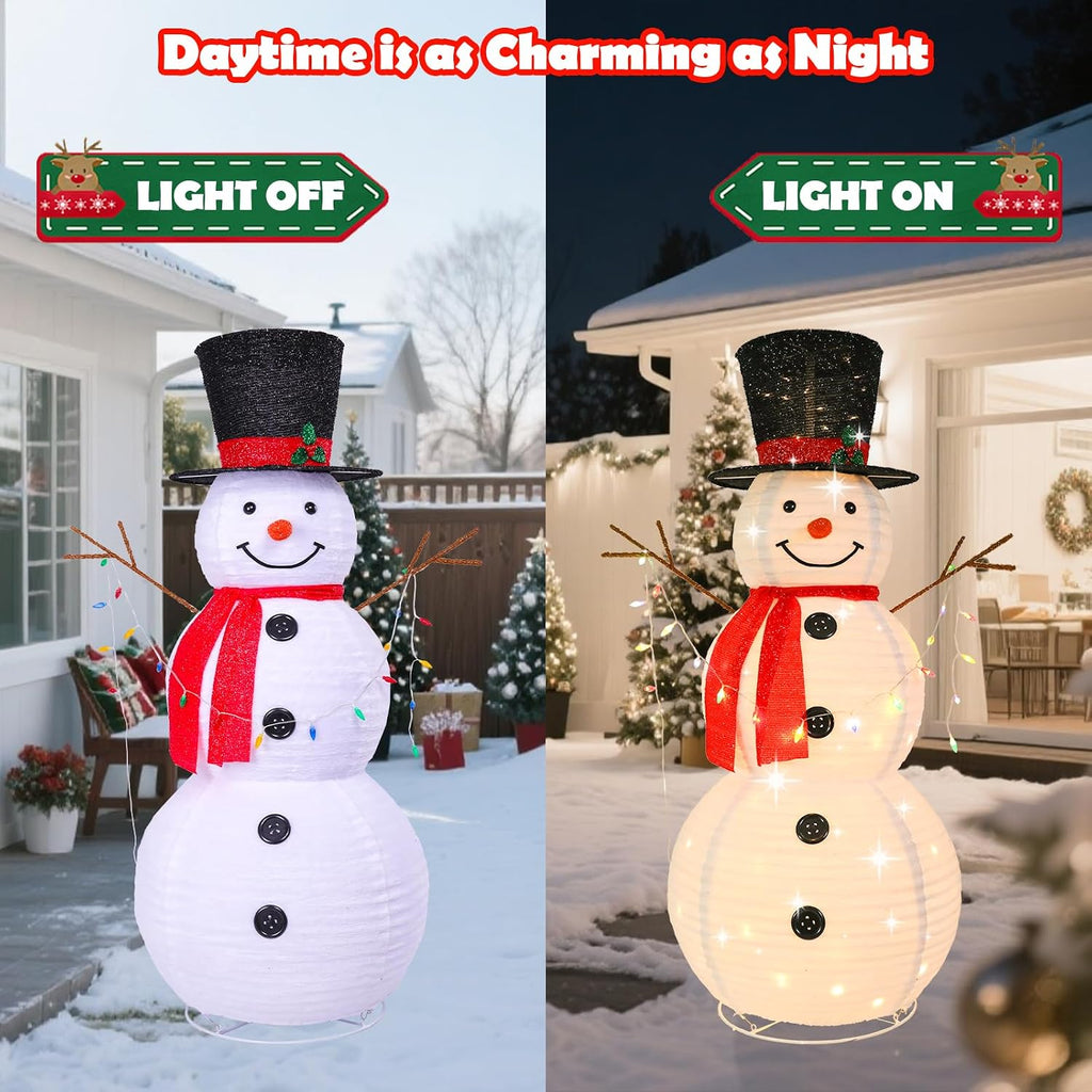 5 FT Lighted Christmas Snowman Outdoor Indoor Holiday Display
