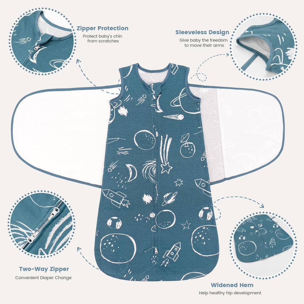 Baby Swaddle Sleep Sack, 1.0 TOG, 100% Cotton