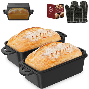 9×5 Inch Cast Iron Loaf Pan with Lid