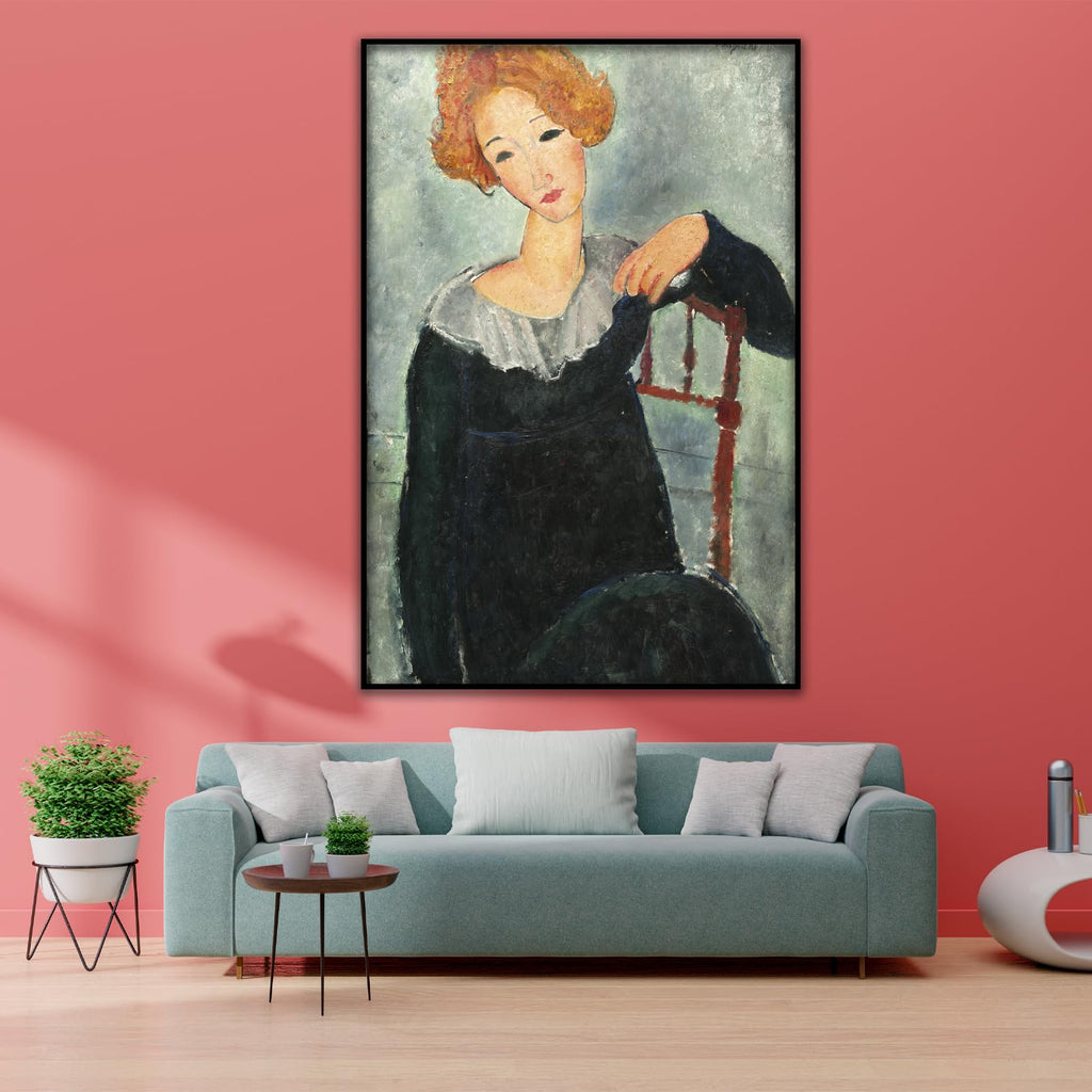 Amedeo Modigliani Poster - Women With Red Hair Canvas Wall Art - Portraits of Famous People - Copy of Famous