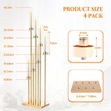 7 Arms Floor Candelabra 46.5'' Floor Candle Holdersr Decor Tall Metal Candlestick Set with Acrylic Lampshades