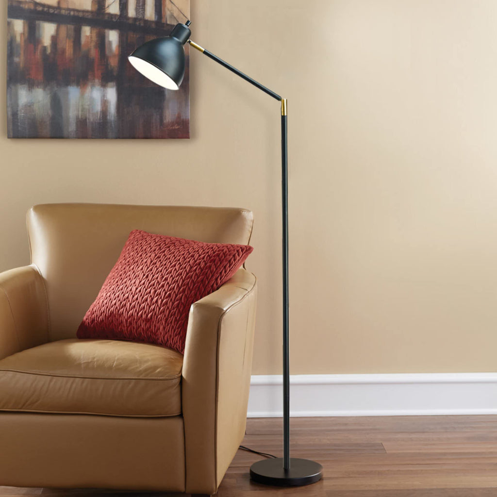 Modern Adjustable Floor Lamp, Standing Lamp, Living Room Light, LED Bulb NOT Included, 54.5", Black