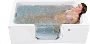 Ella Laydown 30x60 Air Massage Walk in Bathtub Left Drain