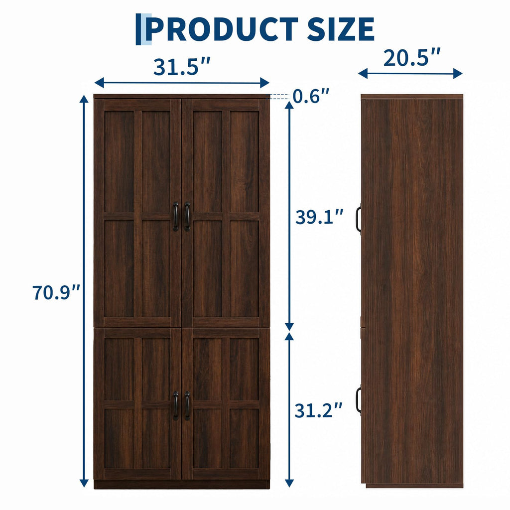 Armoire Wardrobe Closet, Farmhouse Wooden Wardrobe