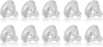 Halogen MR16 20W 12V Light Bulbs, GU5.3 Base, 2700K, 10 Pack