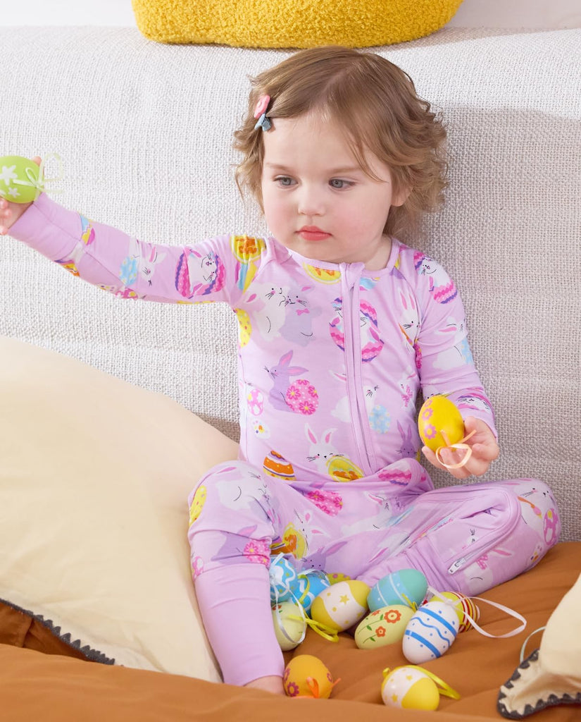 Viscose Derived from Bamboo Baby Footie Pajamas Convertible Sleeper for Baby Girl Zipper Onesie
