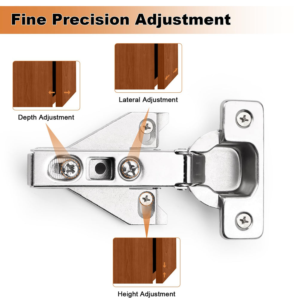 Clip On Face Frame Mounting Concealed Cabinet Hinges, 1 Pair
