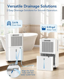 2500 Sq.Ft Dehumidifier for Basement with Drain Hose Max 34 Pints, Dehumidifiers for Home Large Room Bathroom Bedroom
