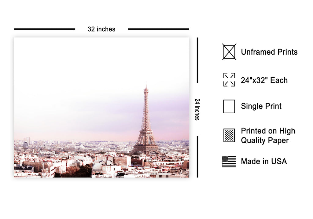 Master View of Paris Poster - Eiffel Tower Print - City Scene - Travel Theme - Photography Image - Architecture