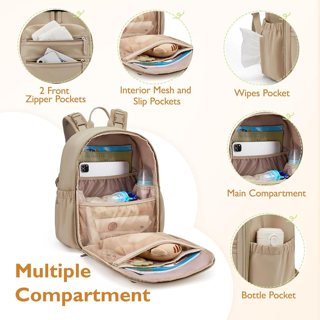 Diaper Bag Backpack, Neoprene Mini Travel Bag for Newborn