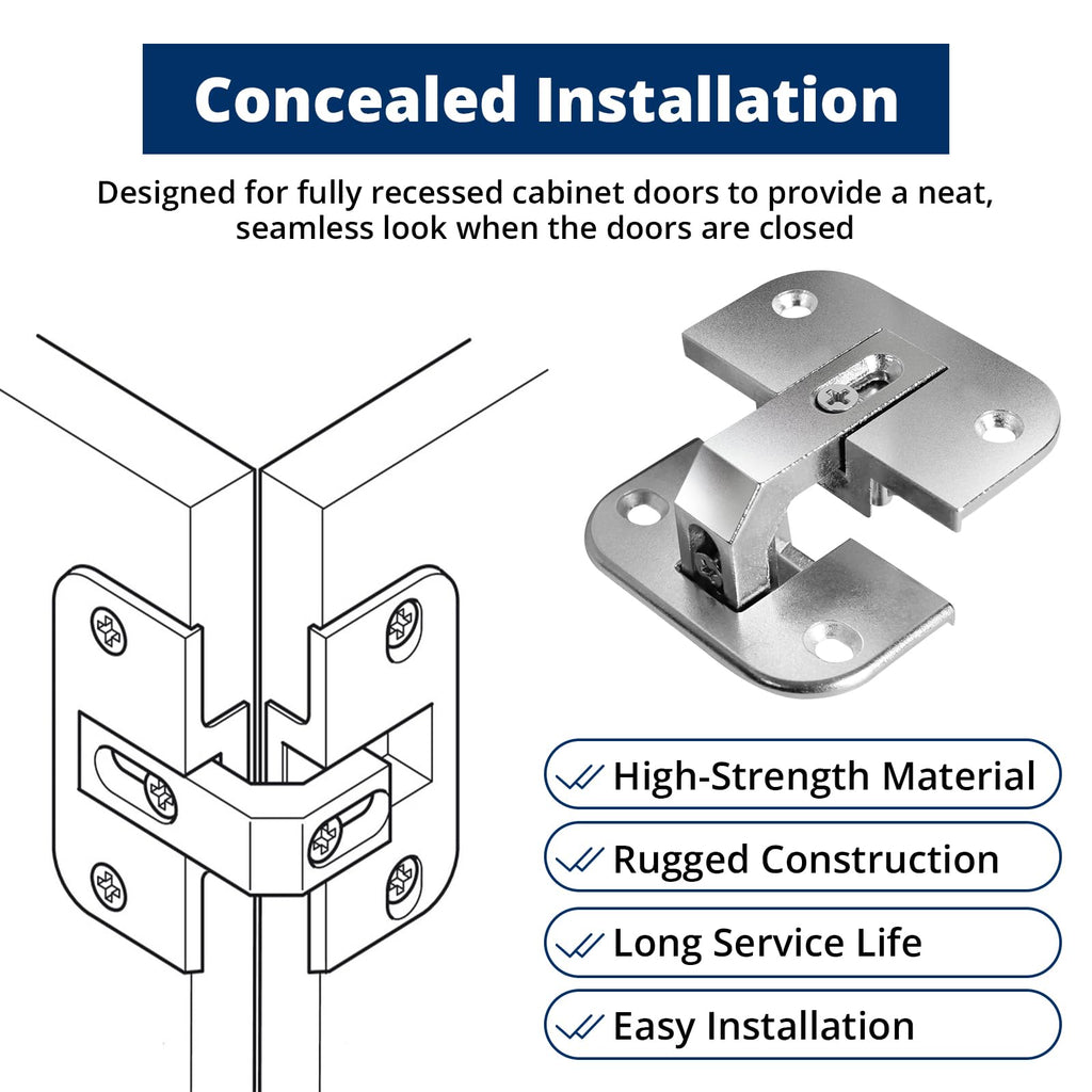 1-Pack Adjustable Concealed Pie-Cut Corner Cabinet Hinge 343.90.710 Hinges