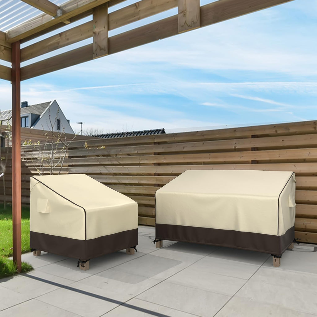 Waterproof, Outdoor Furniture Covers for Rocking & Adirondack Chairs, Fits up to 32"W x 37"D x 36"H, Moisture-proof &