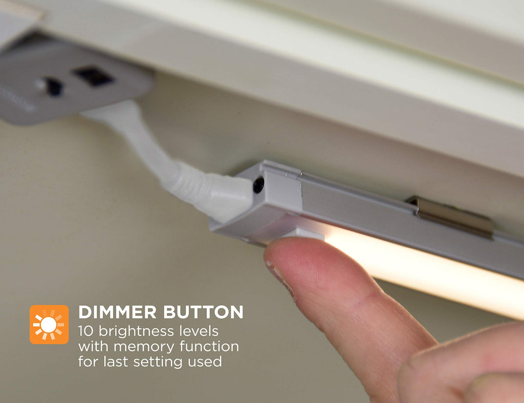 Under Cabinet Lighting Kit, 3-Bars, 9 Inches Each, DIY Tool-Free Installation, Warm White, 2700K, 1080 Lumens, 15