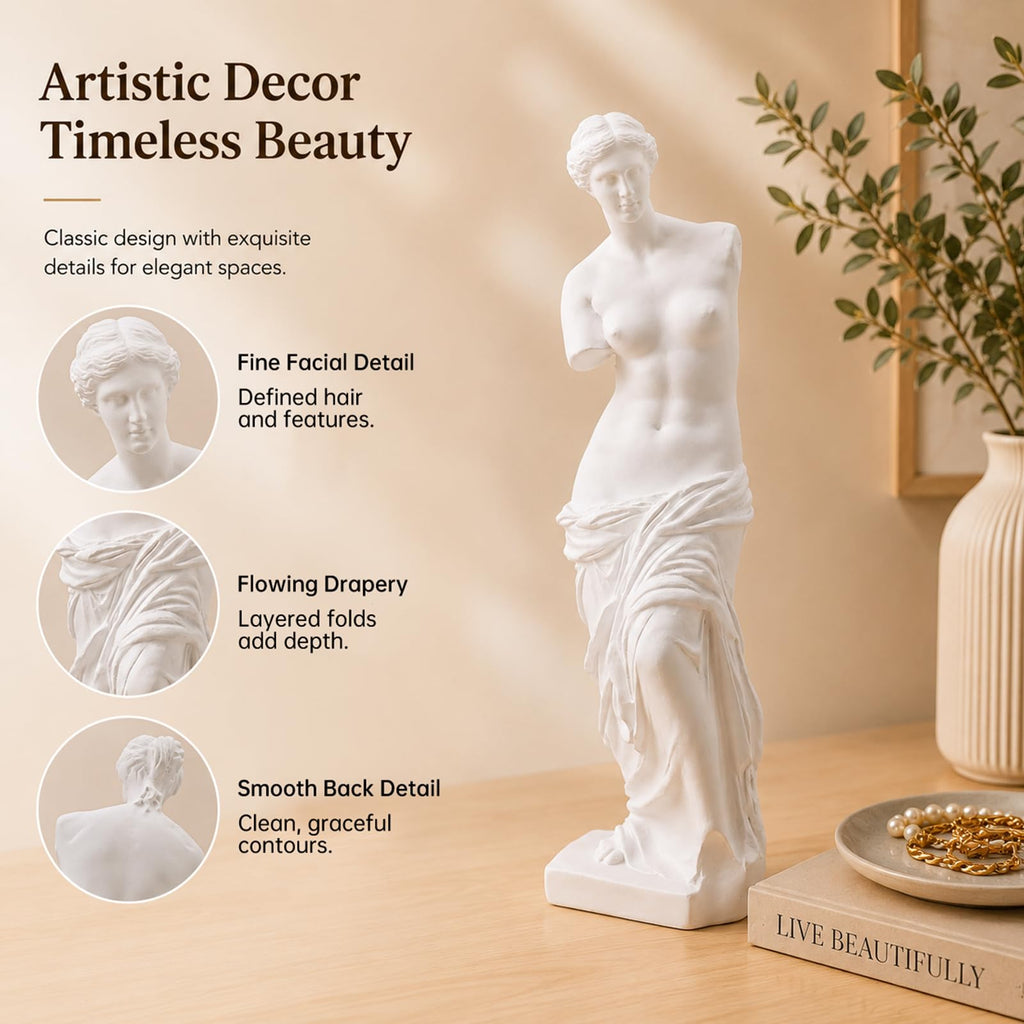 Venus de Milo Statue, 11 Inches Greek Goddess Aphrodite Resin Sculpture