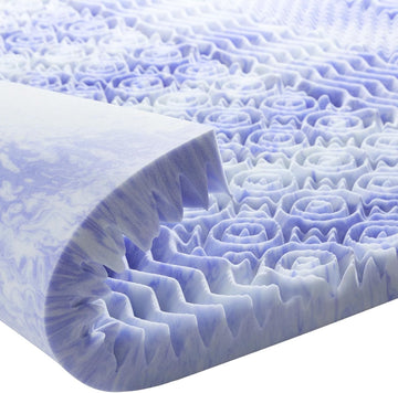 Queen Mattress Topper, 3 Inch 7-Zone Memory Foam Mattress Topper, Gel Infused Foam Mattress Topper for Pressure