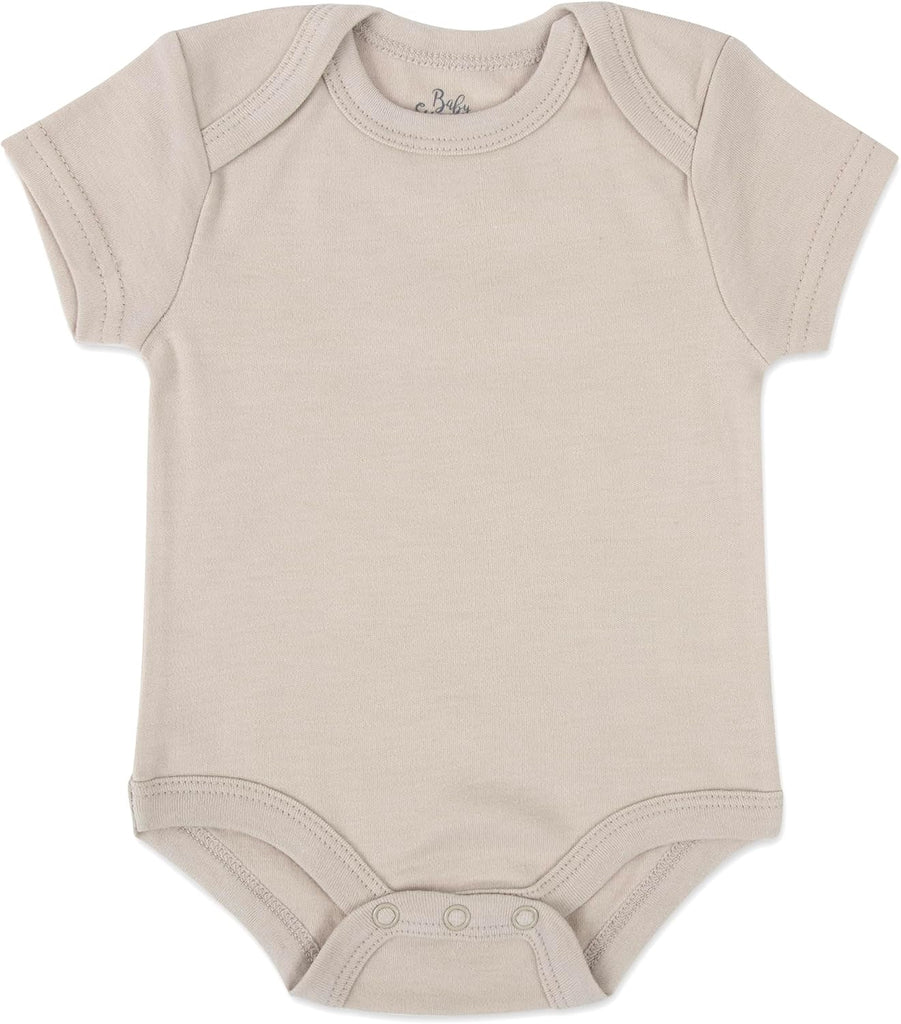 Unisex Baby Boys and Girls Solid Color 6 Piece Bodysuit Set