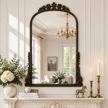 Antique Wall Mirror, Black Vintage Mirrors for Wall Decor