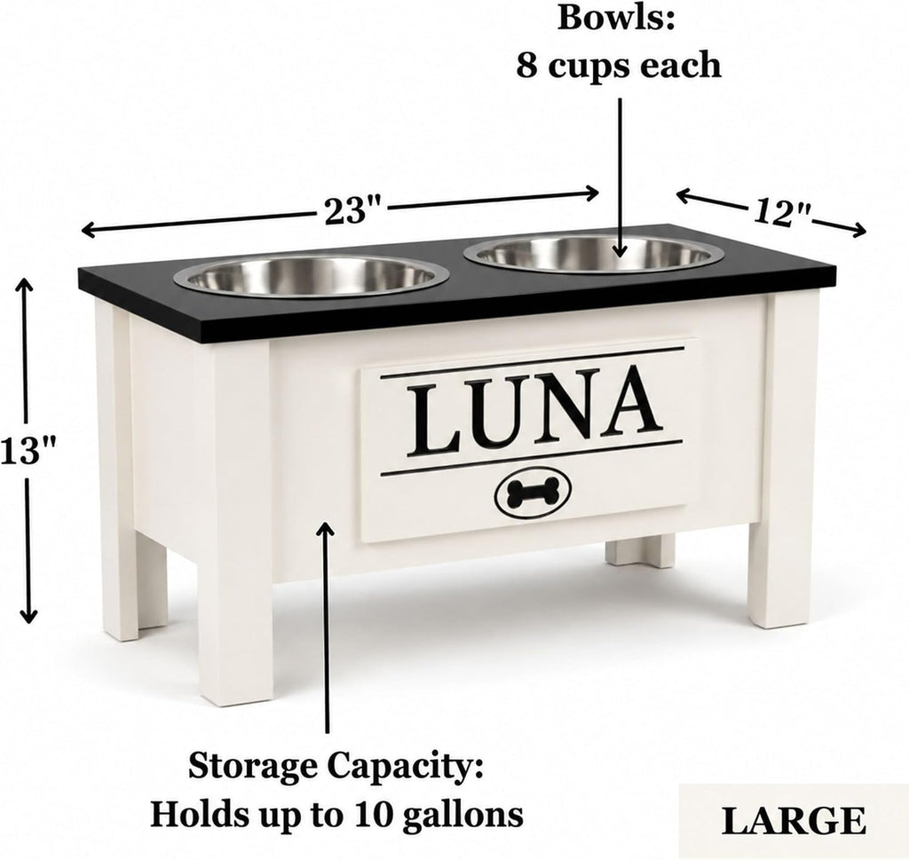 Elevated Dog Bowls for Large Dogs, Personalized Food Stand for Large Breed