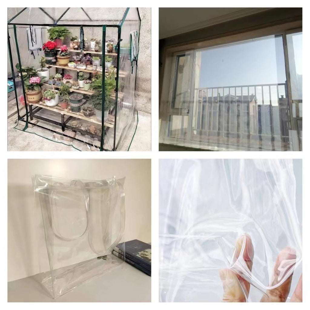 Super Clear Multi Purpose PVC Vinyl-12 Gauge Waterproof Transparent Vinyl Sold by Separate Yard, 1 Yard