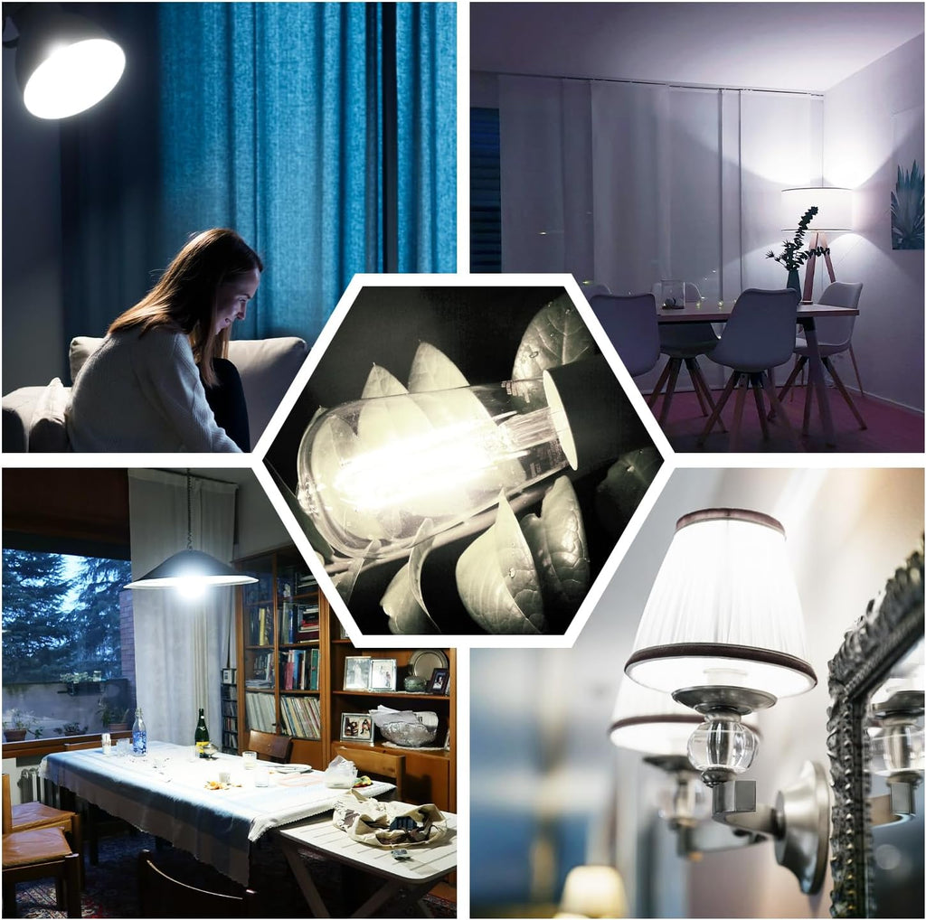 12 Pack Vintage LED Edison Bulbs, E26 Led Bulb 60W Equivalent, Dimmable Led Light Bulbs, High Brightness 800 LM