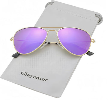 Kids Polarized Aviator Sunglasses for Little Girls Boys Juniors Teenagers, Two Sizes 50MM 52MM