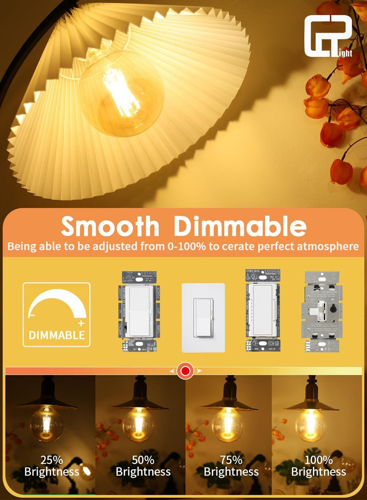 10W Dimmable G40 (G125) Large LED Globe Bulb, 2700K Warm White, E26