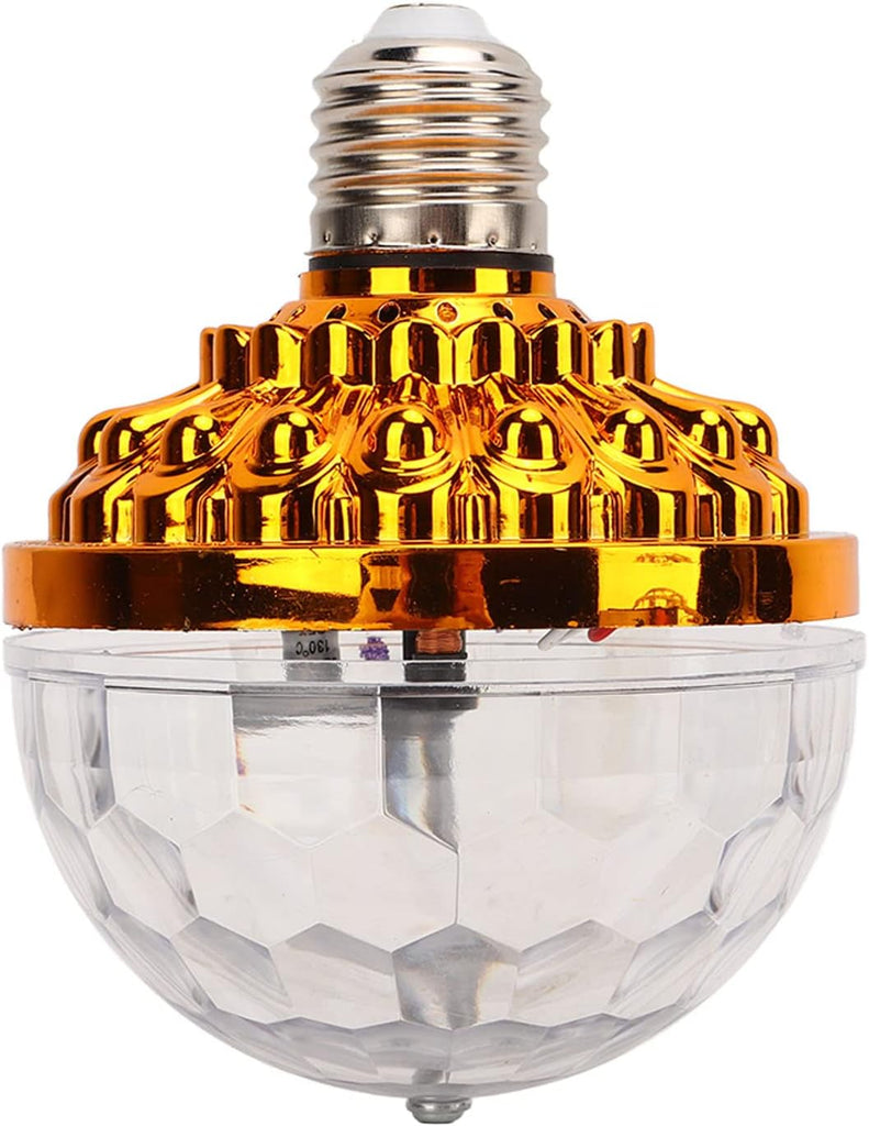 E27 Rotating RGB LED Light Bulb 6W with 8.2ft Plug Wire - Transform Your Party Atmosphere with Automatic Color
