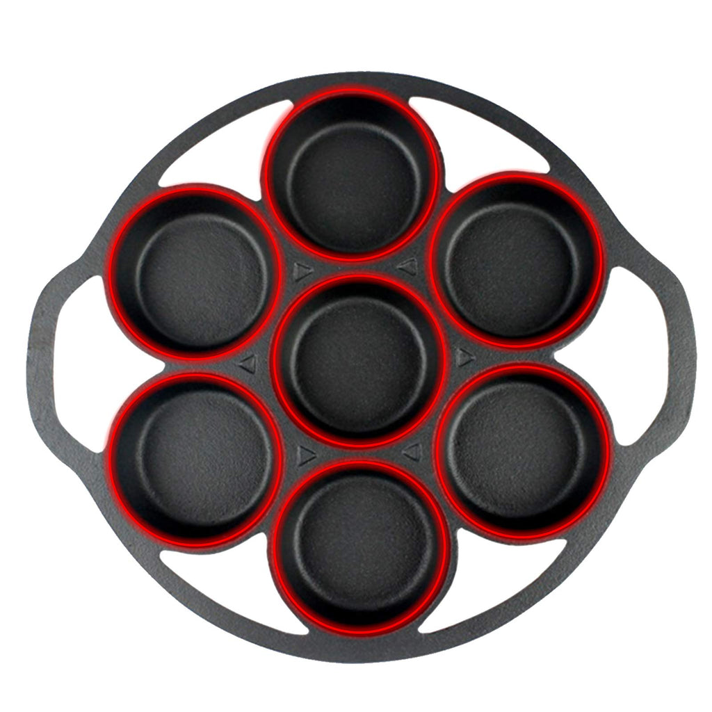 11.2" Pre-seasoned Cast Iron Muffin Pan with Heat Resistant Gloves
