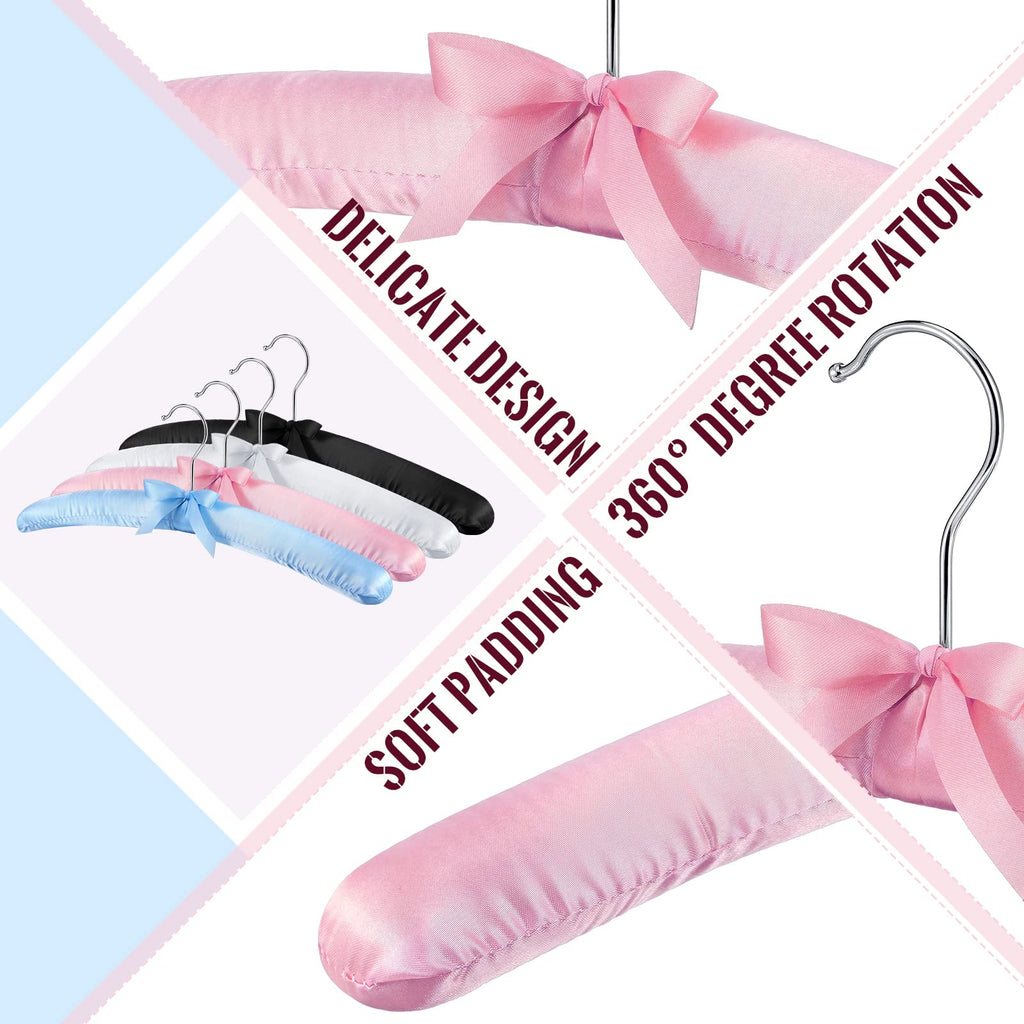 12 Packs Padded Clothes Hangers for Sweater Women Satin Hangers