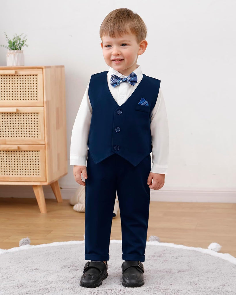 Toddler Boys Suit Dress Clothes Wedding Formal Outfits Set