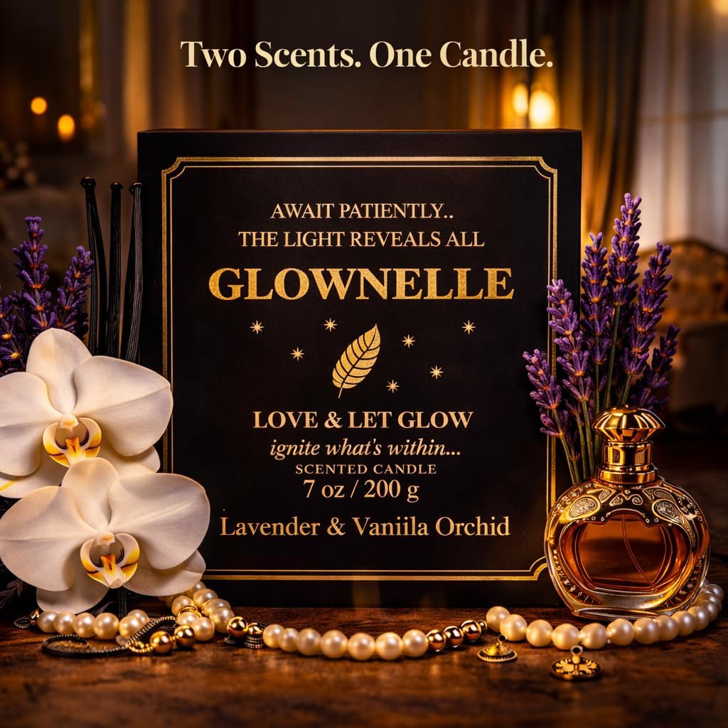 Birthday Gifts for Women - 100% Soy Candles Non Toxic, Lavender & Vanilla Orchid, , Natural Soy Wax, Elegant