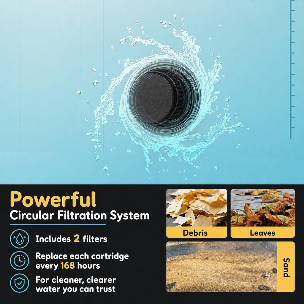 Inflatable Hot Tub, Round Blow up Portable Hot tub, Smooth Easy-Wipe Interior, Convenient Side Drain Spout, Blow Up